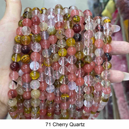 #1 Round Smooth Beads Crystal/Quartz/Jasper/Agate
