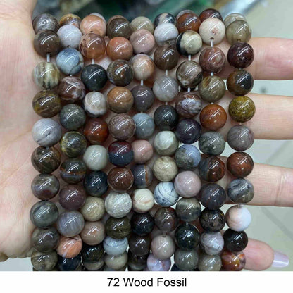 Round Smooth Beads: Diverse 4mm, 6mm, 8mm, 10mm, 12mm Natural Gems for Unique Jewelry Creations