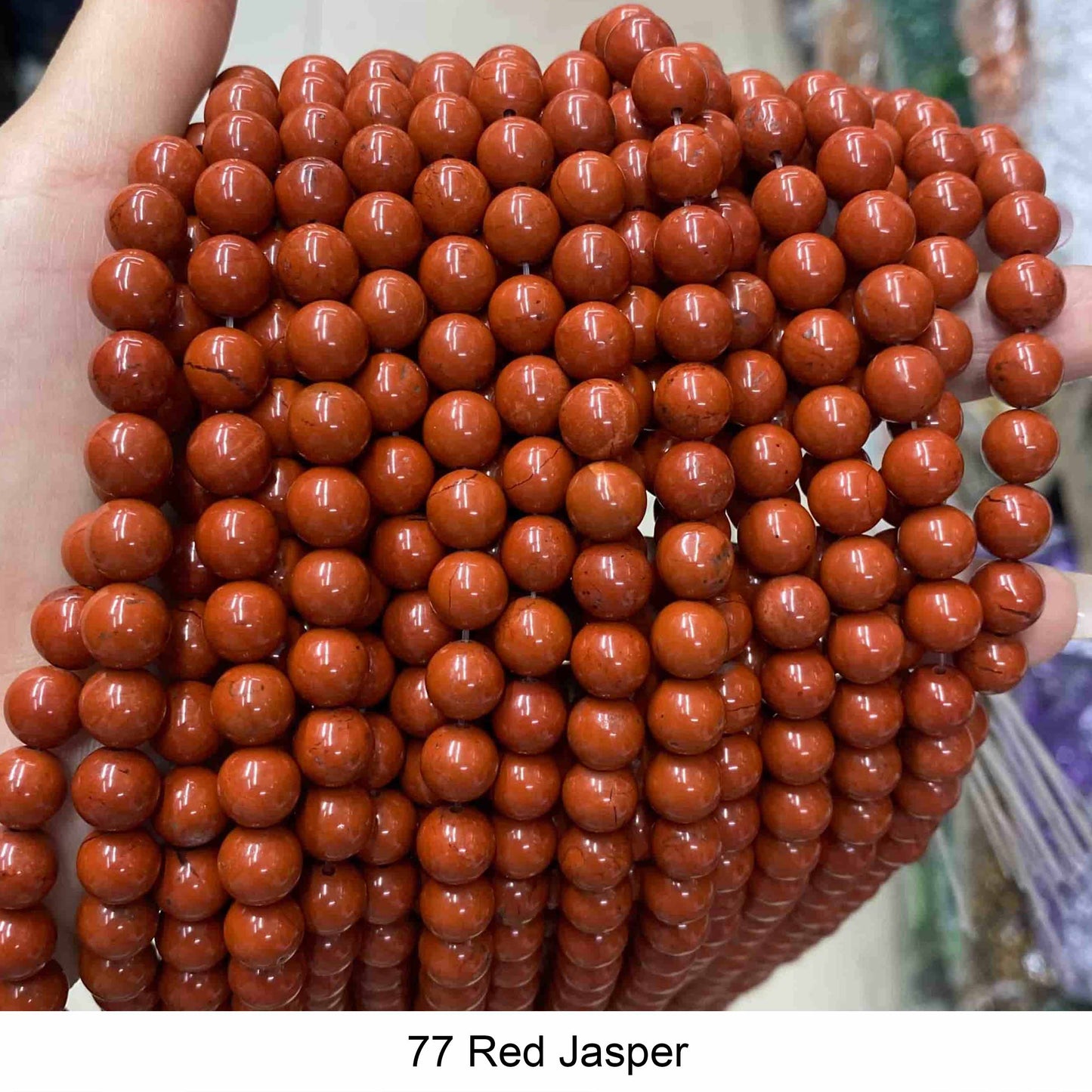 Round Smooth Beads Crystal/Quartz/Jasper/Agate