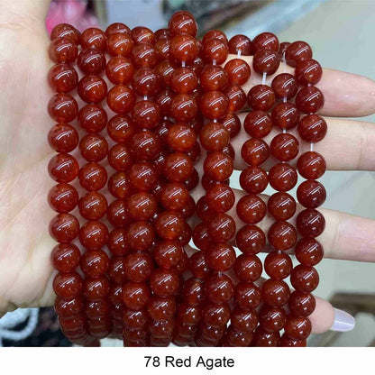 #1 Round Smooth Beads Crystal/Quartz/Jasper/Agate
