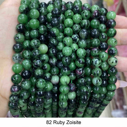 Round Smooth Beads Crystal/Quartz/Jasper/Agate