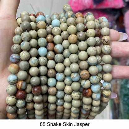 Round Smooth Beads Crystal/Quartz/Jasper/Agate