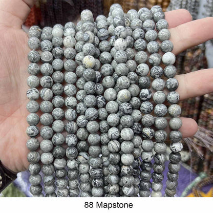 #1 Round Smooth Beads Crystal/Quartz/Jasper/Agate