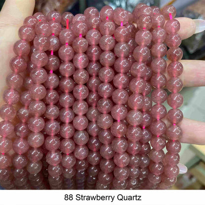 Round Smooth Beads Crystal/Quartz/Jasper/Agate