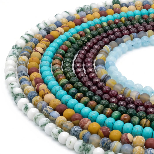 Tiny Round Smooth Beads Gemstone/Quartz/Jasper/Agate 2mm 3mm 4mm