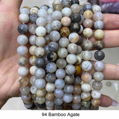 #1 Round Smooth Beads Crystal/Quartz/Jasper/Agate