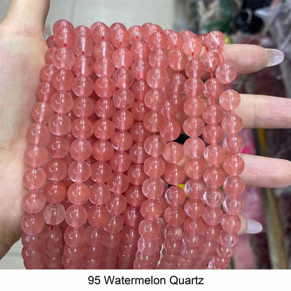 Round Smooth Beads Crystal/Quartz/Jasper/Agate