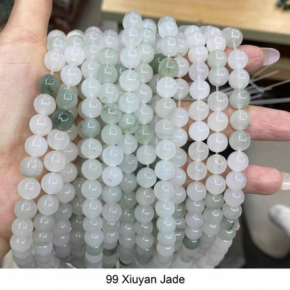 Round Smooth Beads Crystal/Quartz/Jasper/Agate