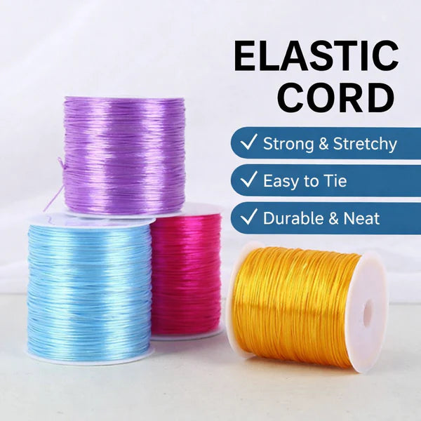 $0.99/Pcs 50M/Roll 0.8mm High Quality Japan Import Elastic Cord Crystal String for Beading Premium Stretch Polyester Thread , for DIY Jewelry Making