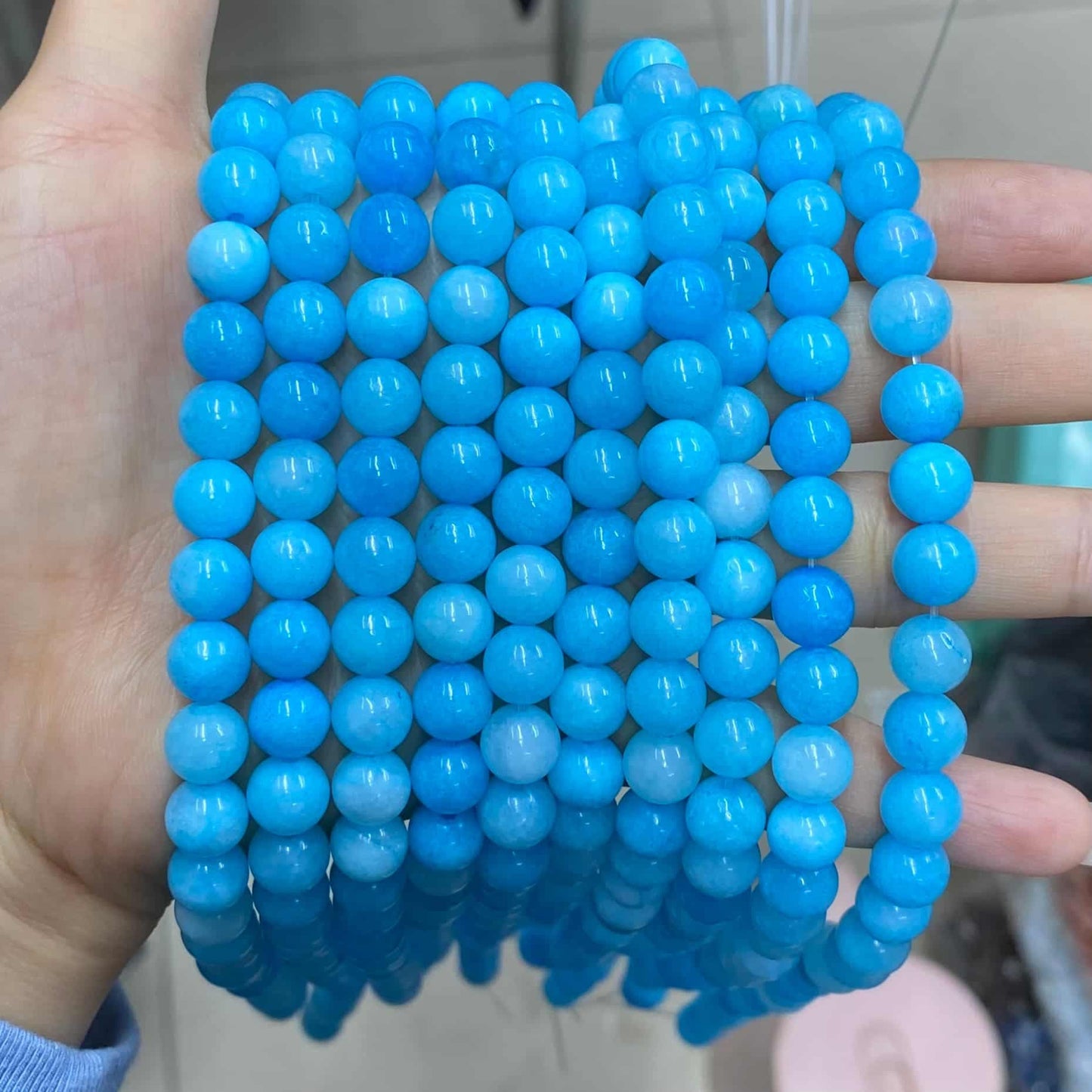 Color Jade Beads Round Smooth/Faceted Beads 6mm/8mm/10mm