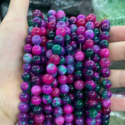 Color Jade Beads Round Smooth/Faceted Beads 6mm/8mm/10mm