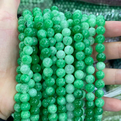 $1.99-8mm Color Jade Beads Round Smooth/Faceted Beads