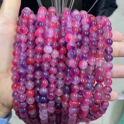 Color Jade Beads Round Smooth/Faceted Beads 6mm/8mm/10mm