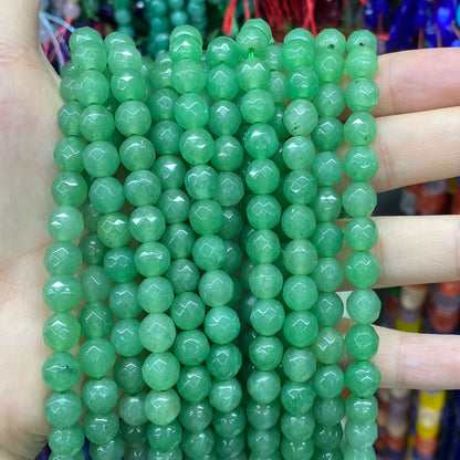 Color Jade Beads Round Smooth/Faceted Beads 6mm/8mm/10mm