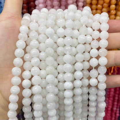 Color Jade Beads Round Smooth/Faceted Beads 6mm/8mm/10mm