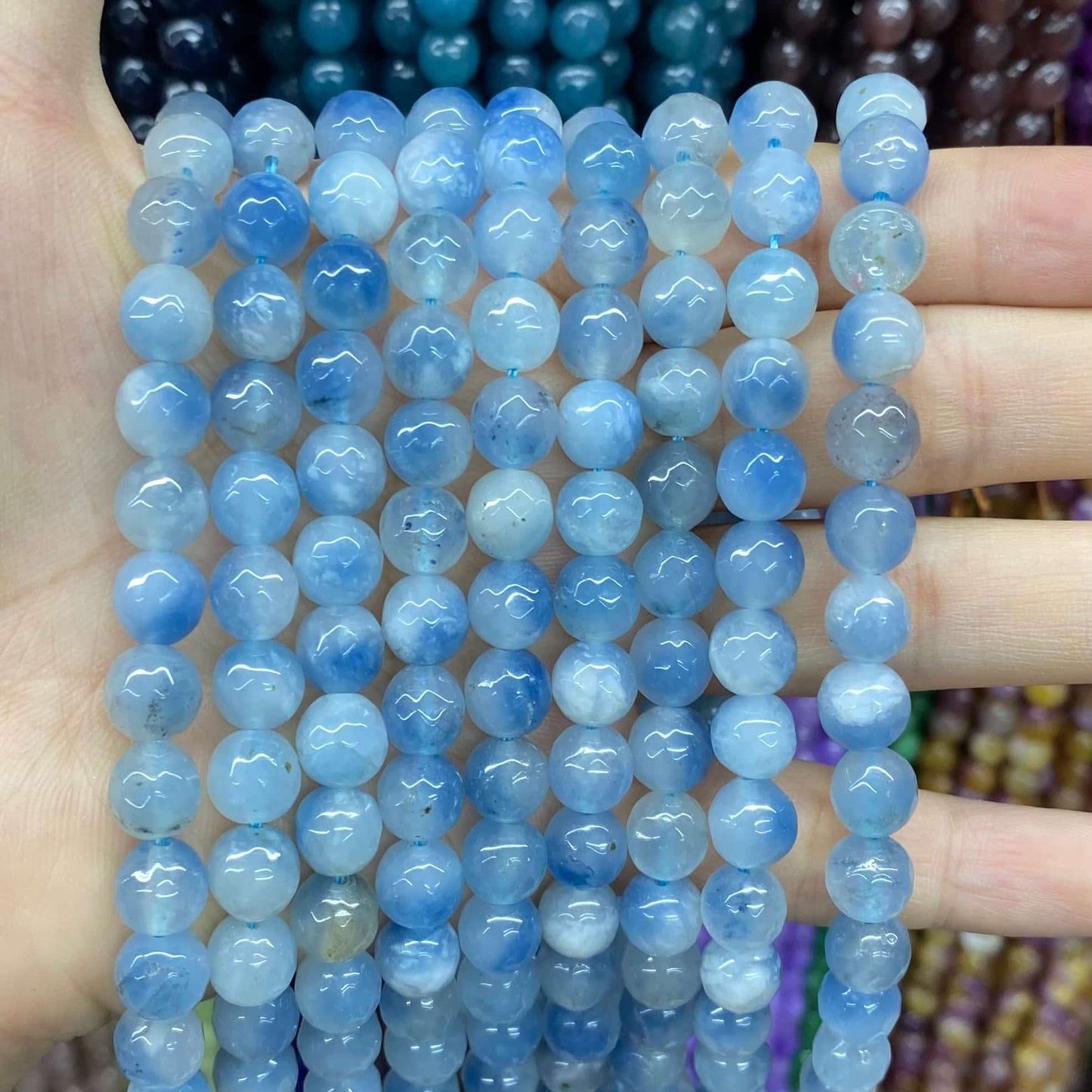 $1.99-8mm Color Jade Beads Round Smooth/Faceted Beads