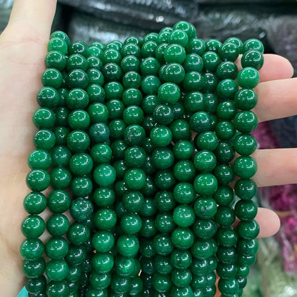 $1.99-8mm Color Jade Beads Round Smooth/Faceted Beads