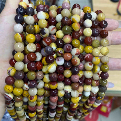 Round Smooth Beads Crystal/Quartz/Jasper/Agate 4mm 6mm 8mm 10mm