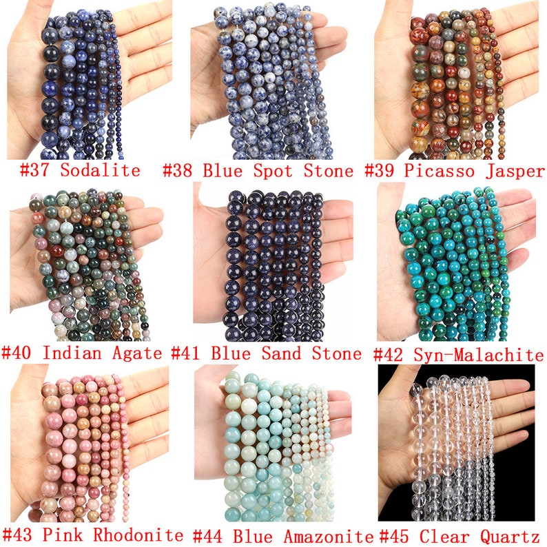 Wholesale  Gemstone Beads 4mm 6mm 8mm 10mm 12mm  Loose Bead -Free Shipping（II）
